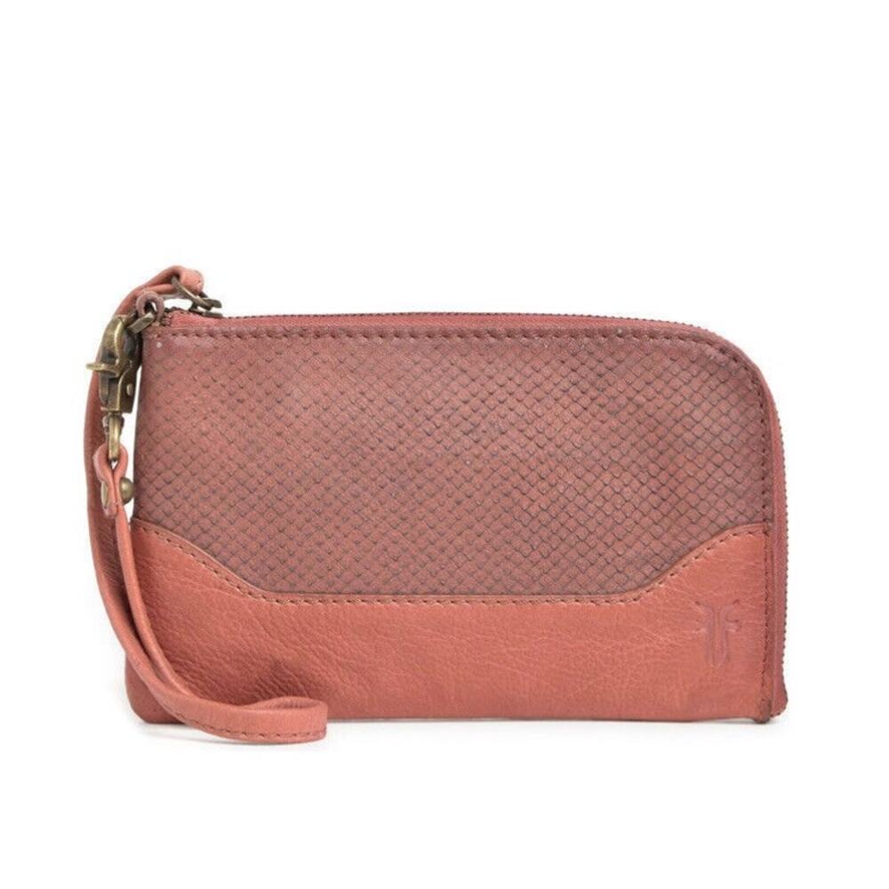 New FRYE Shiloh Leather Wristlet in Pink Taupe